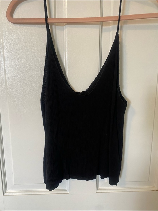 Indah Tops - Indah Black Pleated Spaghetti Strap Camisole